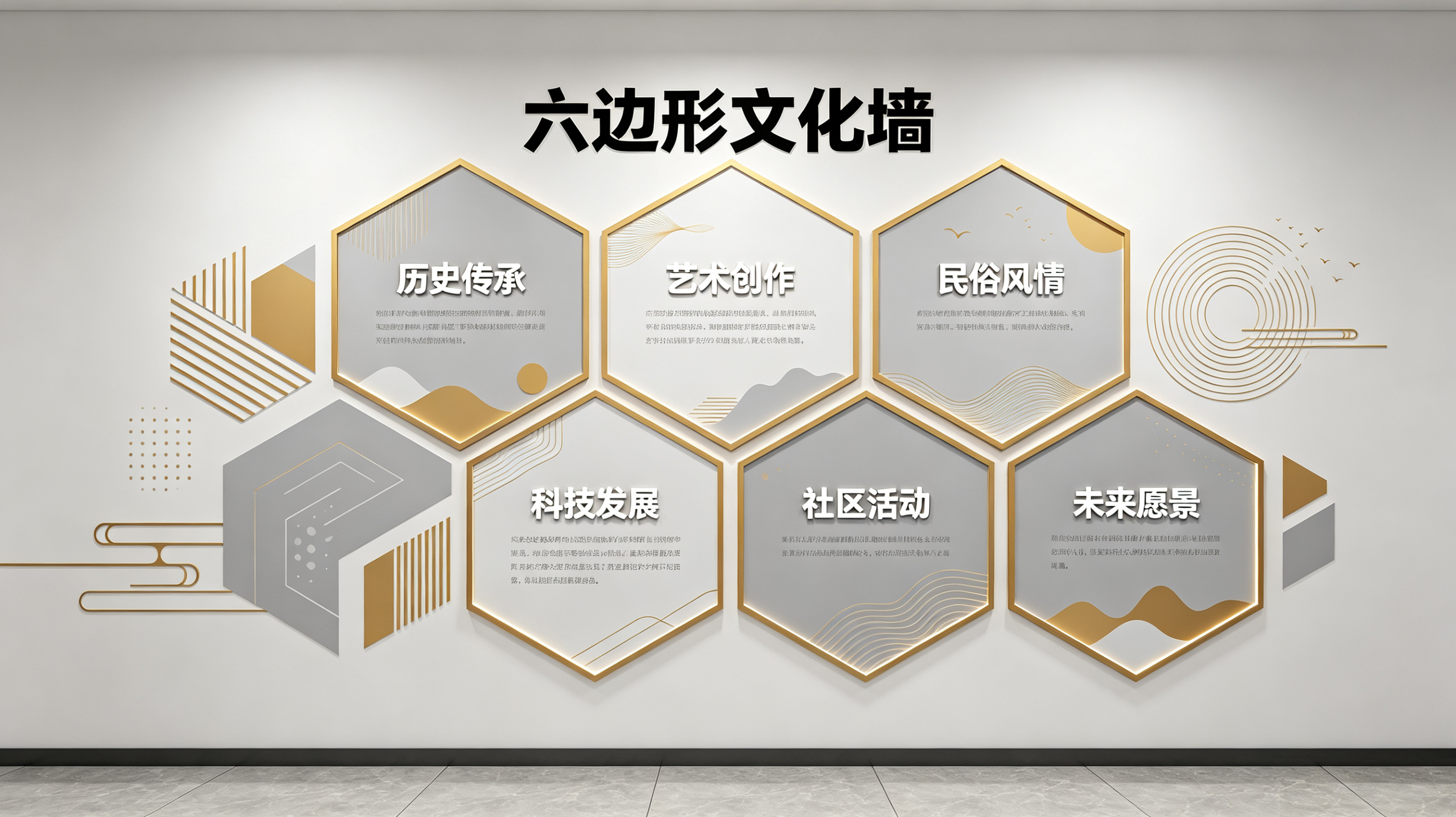常熟企业文化墙 | 六边形信息美学
